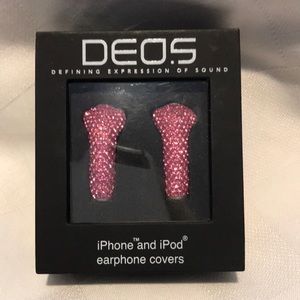 LAST CHANCE! New Deos Pink Swarovski iPhone Earphone Covers